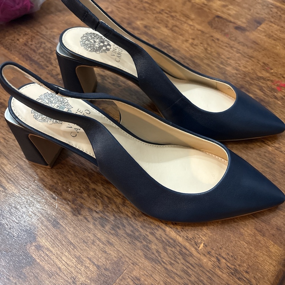 Vince Camuto Black Slingback Heels